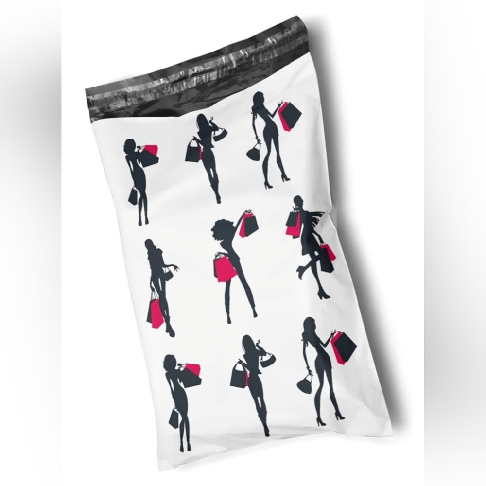 25 Poly Shipping Mailers/Bags "Women Shoppers" 10" x 13" New